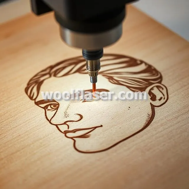 حکاکی لیزری چهره روی چوب